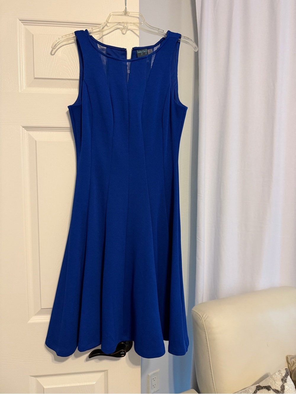 Royal Blue Sleeveless Fit & Flare Dress